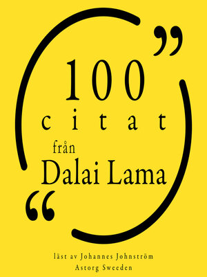 cover image of 100 citat från Dalaï Lama